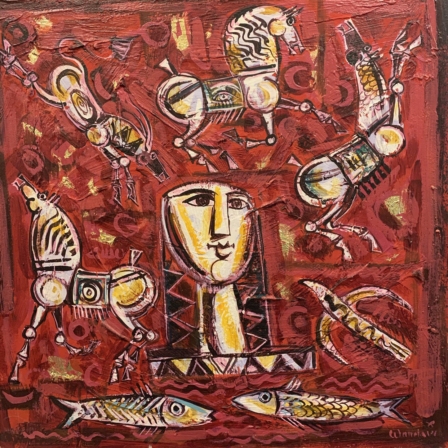 “Composition in red", XXL