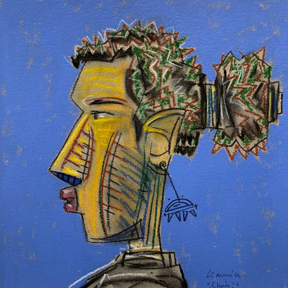"Chic" by Jorge Garnica, mixed media on cardboard, 45x45cm, 2003